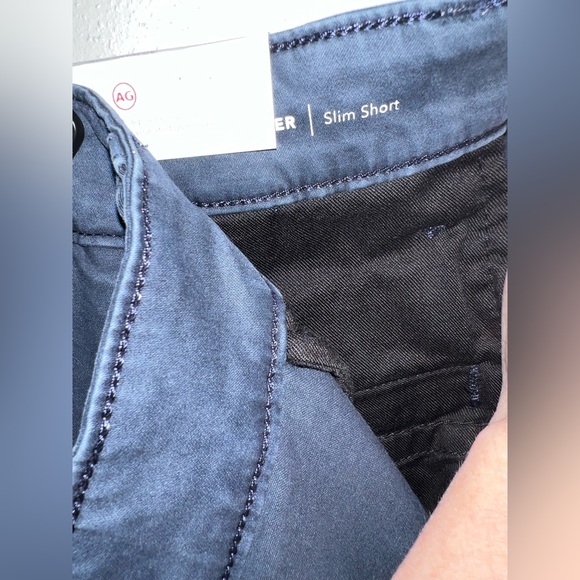 AG Wanderer 8.5-Inch Slim Stretch Cotton Chino Shorts In Navy Size 38 New - Picture 10 of 10